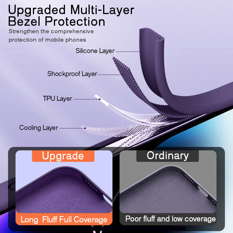 Silikoninis iPhone dėklas su objektyvo apsauga