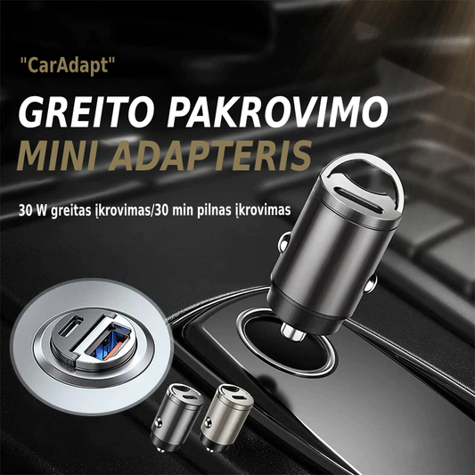 \CarAdapt\" greito įkrovimo telefono pakrovėjas mašinai"