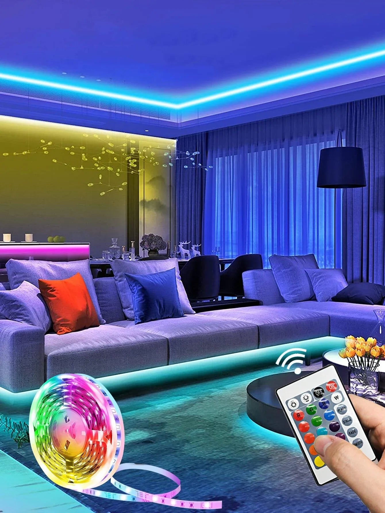 LED RGB juostelė su nuotoliniu valdymu