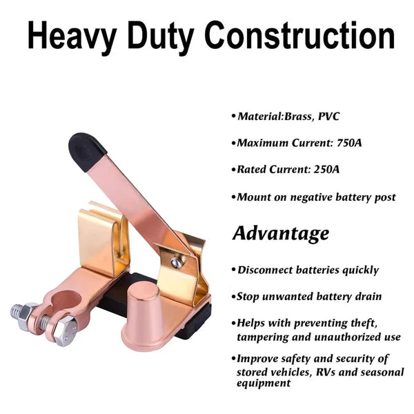 Akumuliatoriaus atjungimo prietaisas