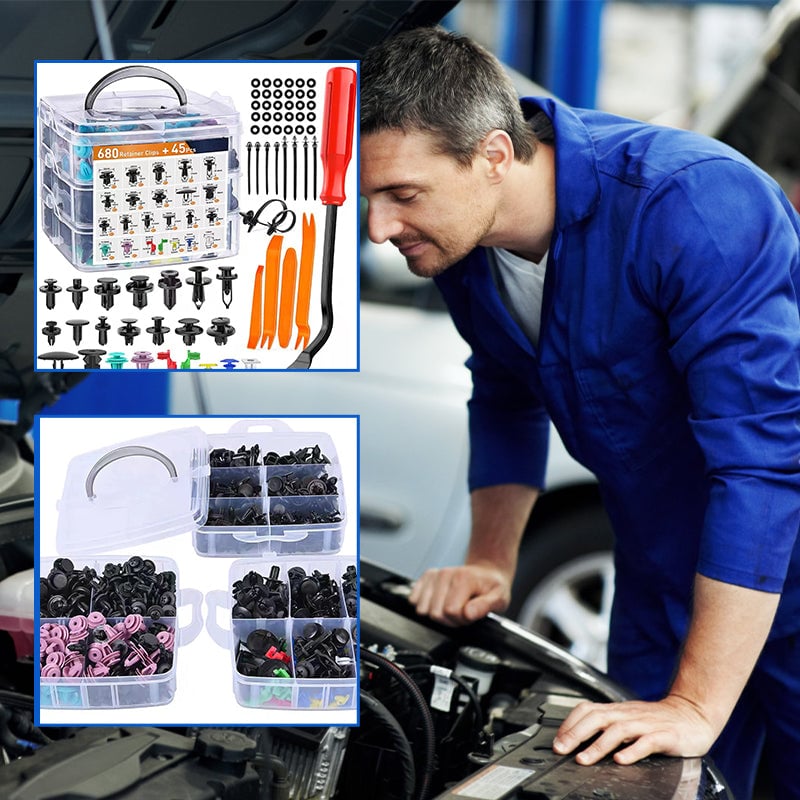 Spaustukų rinkinys automobiliui (725 vnt.)