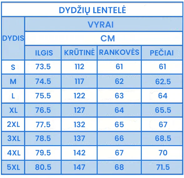 Šilta vyriška striukė
