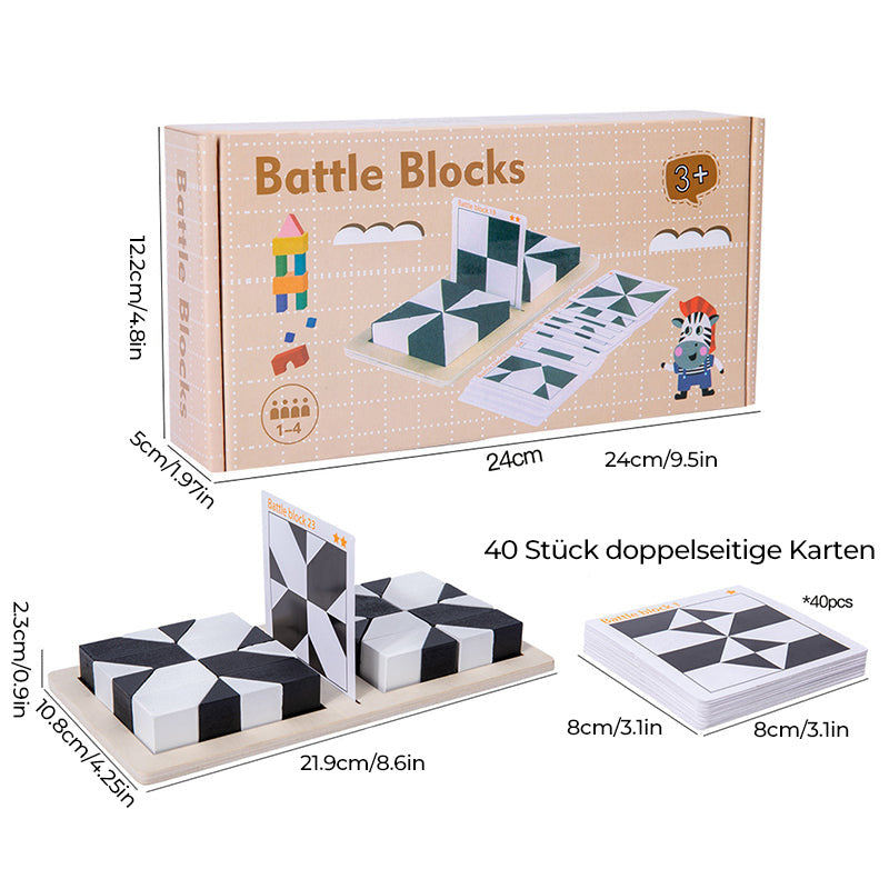 Medinių kaladėlių dėlionė