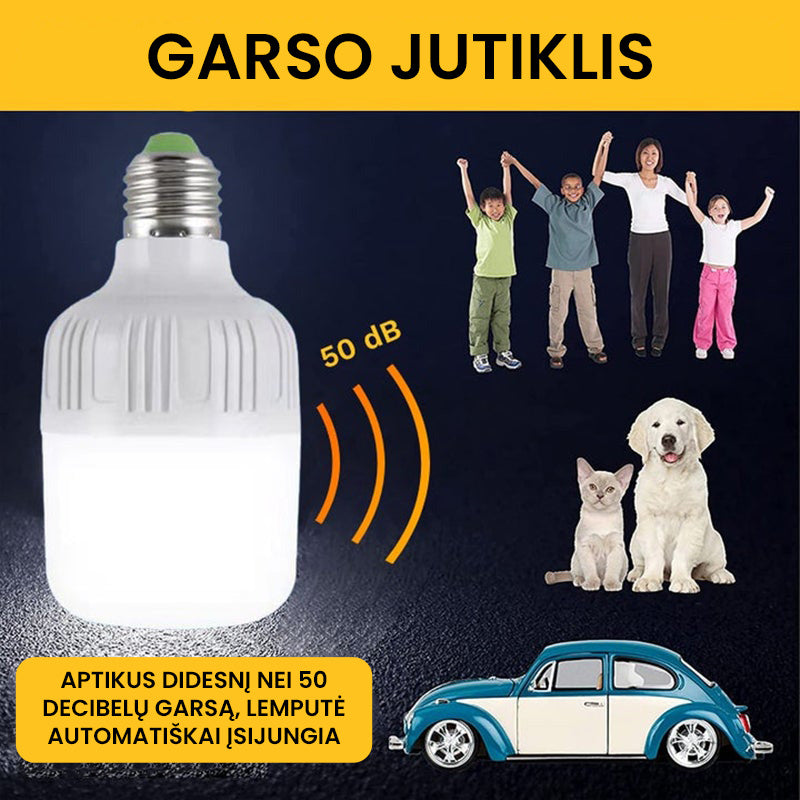 LED lemputė su judesio davikliu