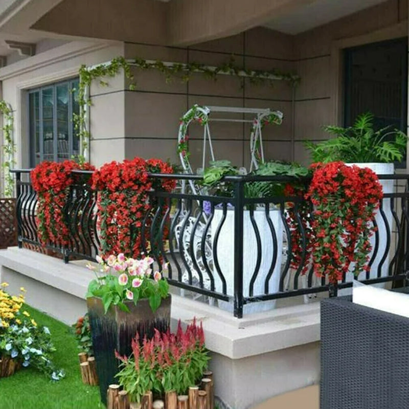 Dekoratyvinis pakabinamas gėlių krepšys