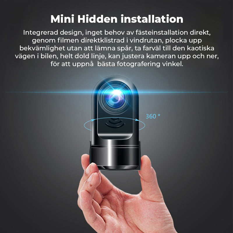 1080P HD 360° besisukanti mini kamera