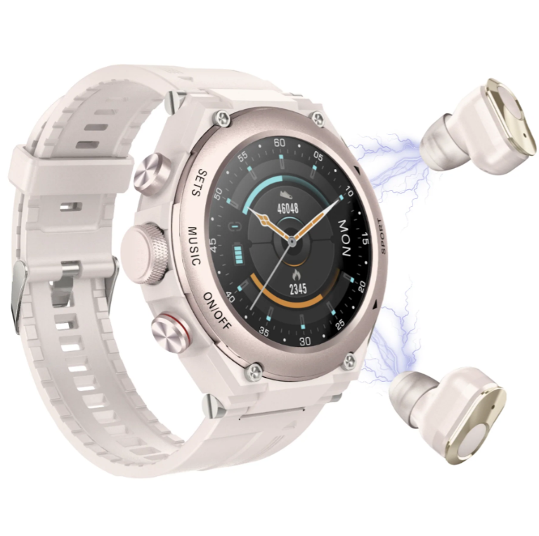 Išmanus laikrodis su belaidėmis ausinėmis