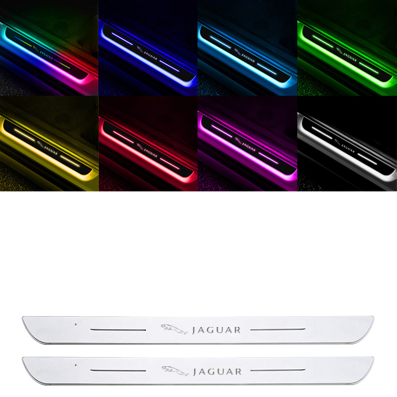 Šviečiančios automobilių durelių slenksčių juostos