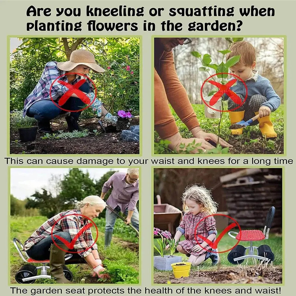 Sodo kėdutė su ratukais