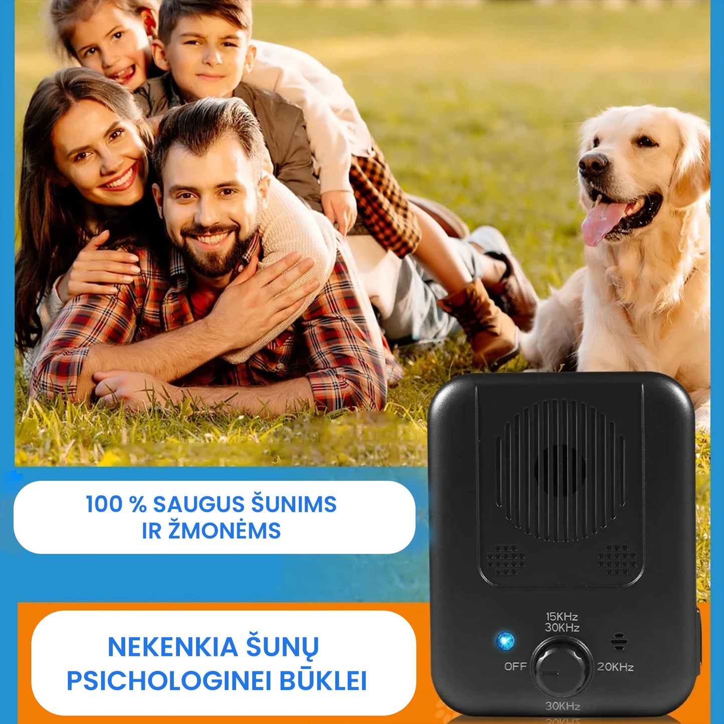 Ultragarsinis prietaisas nuo šunų lojimo