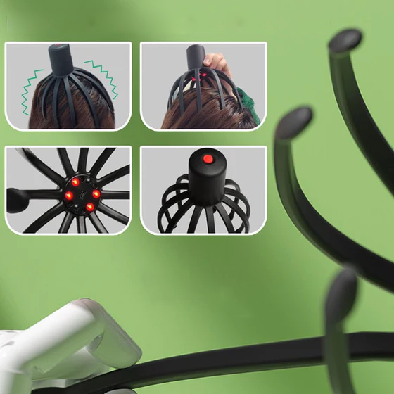 Inovatyvus galvos masažuoklis