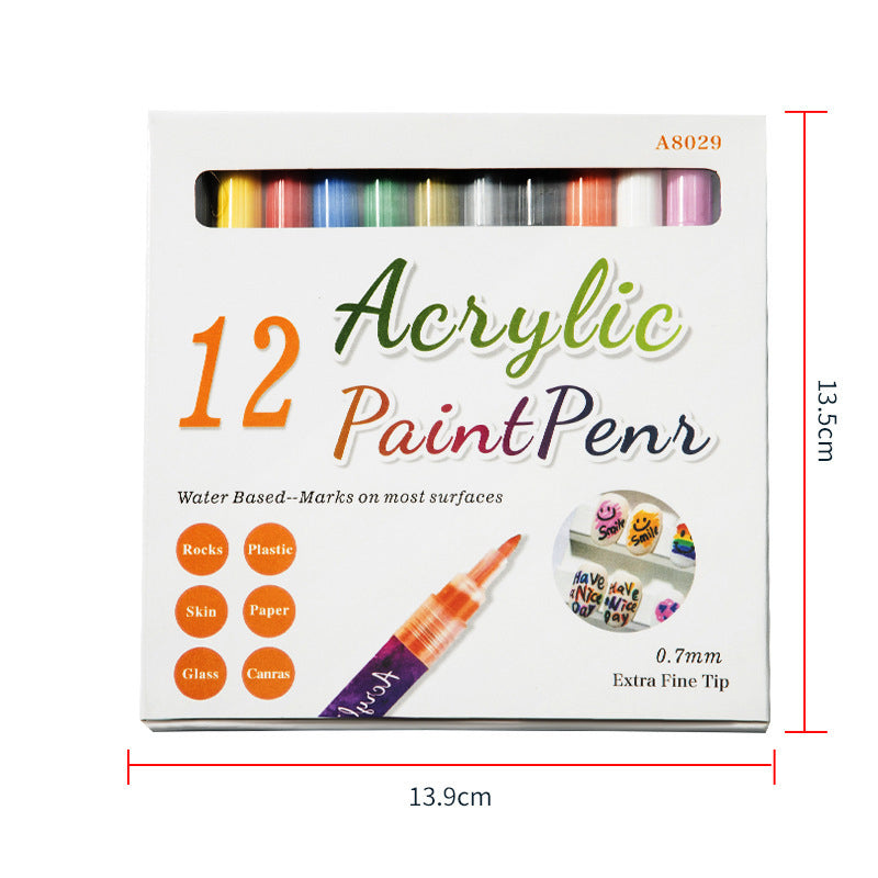 Nagų markeriai (12 spalvų)