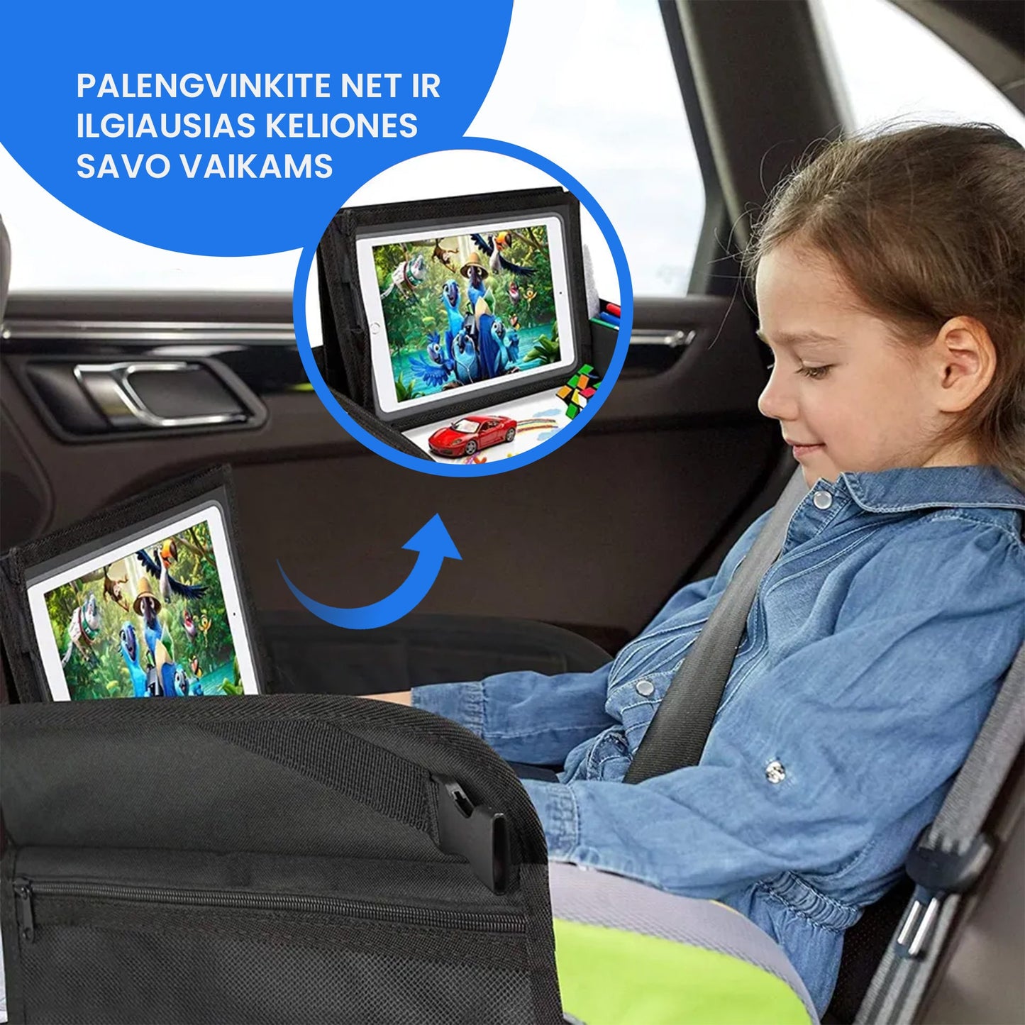 TravelTray™ - kelioninis žaidimų krepšys vaikams