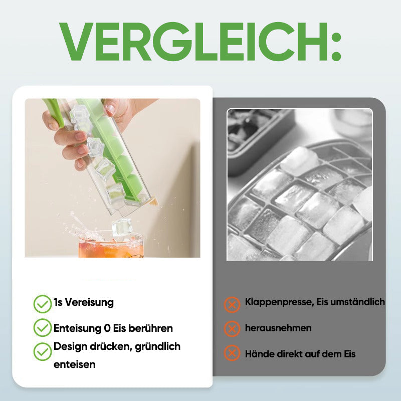 Uždaras ledo kubelių šaldymo dėklas