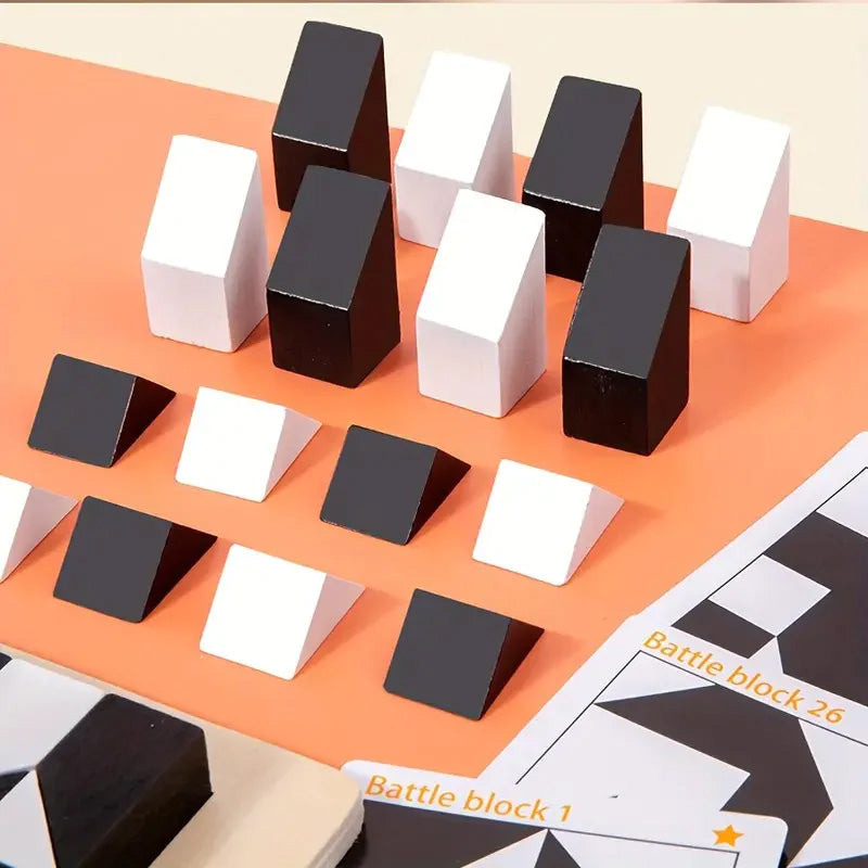 Medinių kaladėlių dėlionė