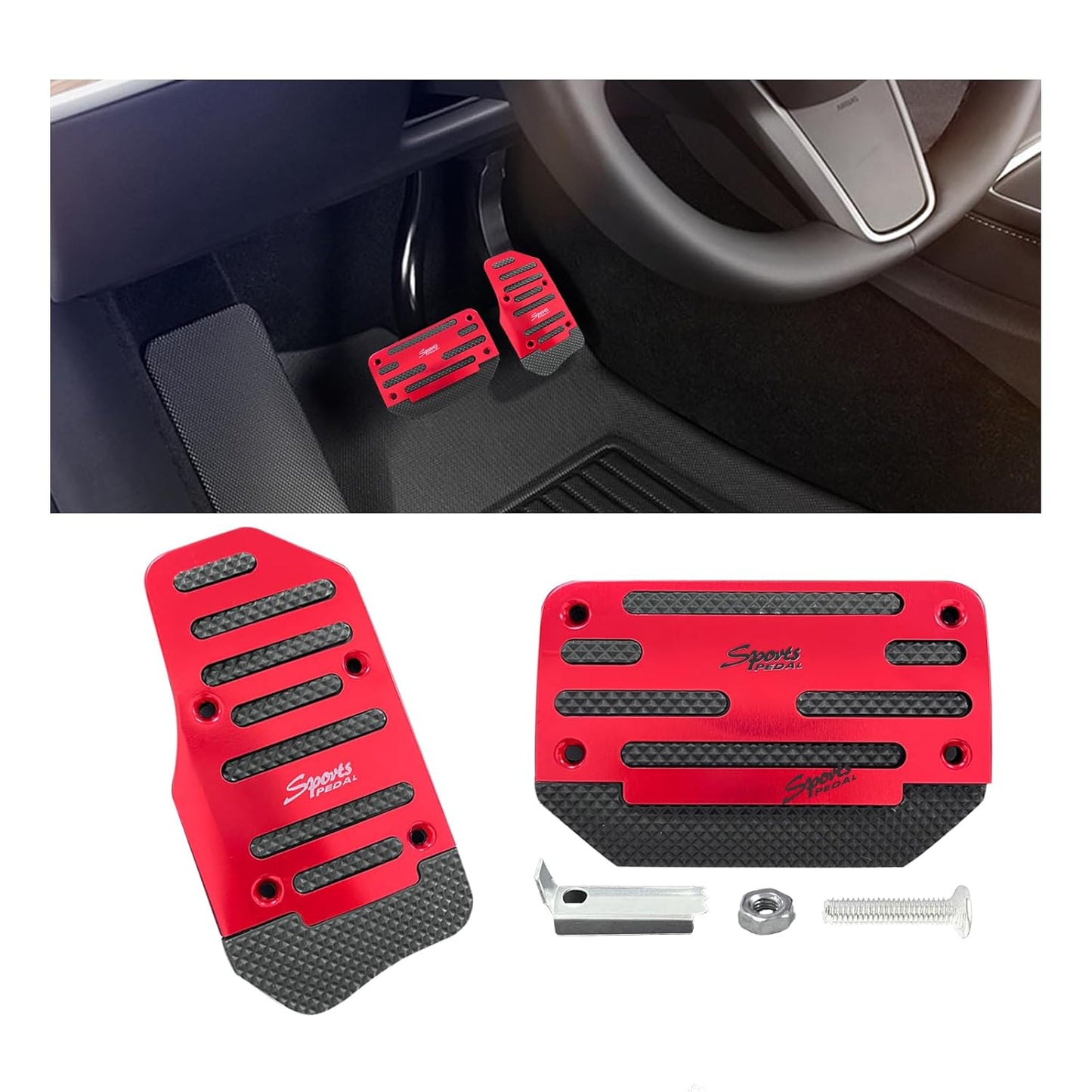 Neslystančios automobilio pedalų apsaugos