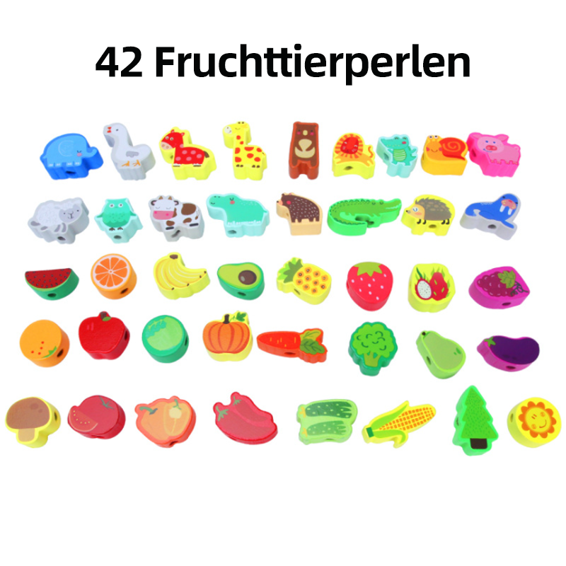 Medinės veriamos kaladėlės vaikams