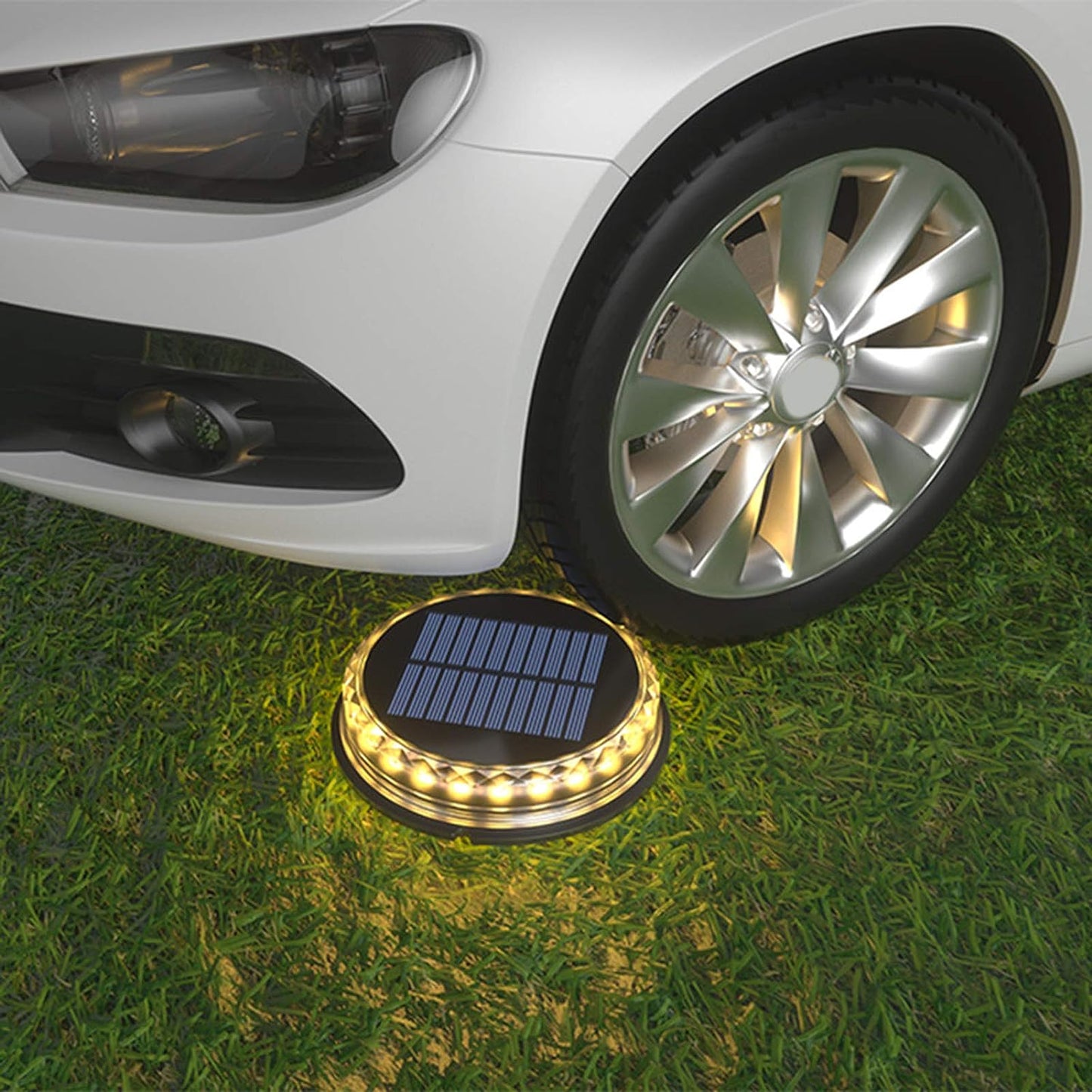 LED žibintai su saulės baterija (4 vnt.)