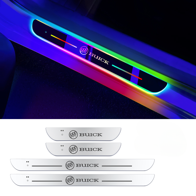 Šviečiančios automobilių durelių slenksčių juostos