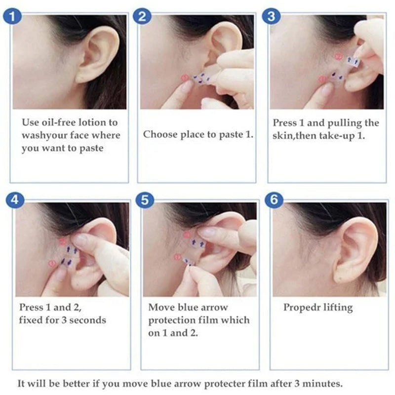 Bespalvės veido patempimo juostelės