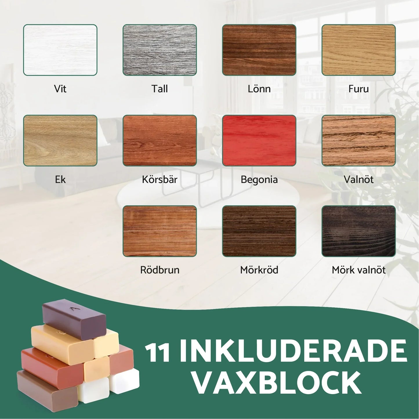 Baldų pažeidimų maskavimo rinkinys