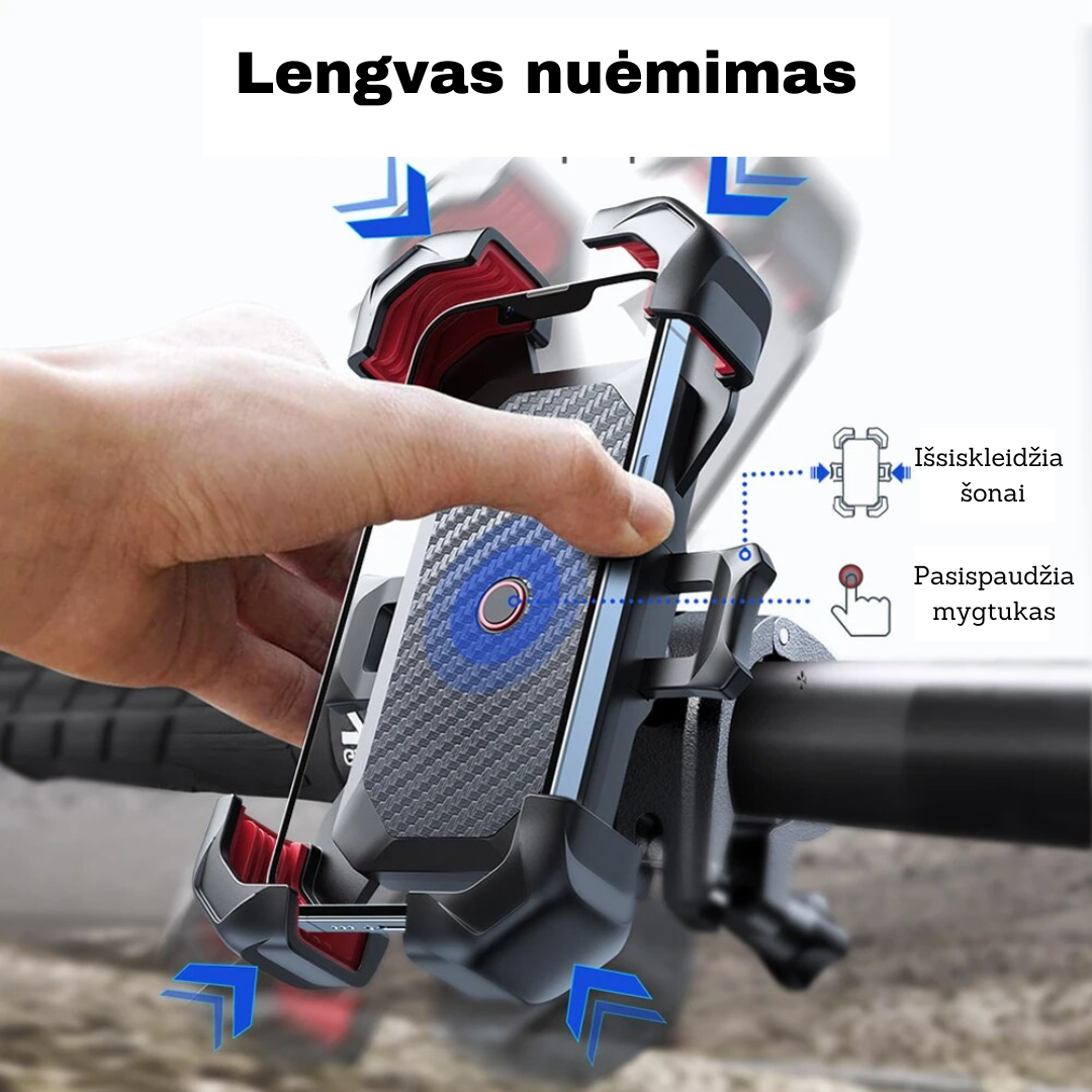 Telefono laikiklis dviračiui arba motociklui