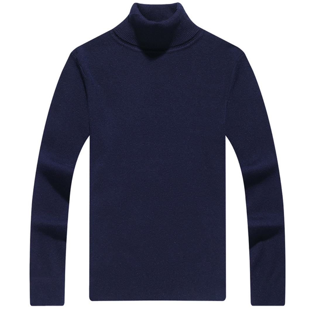 Vyriškas megztinis su aukšta apykakle