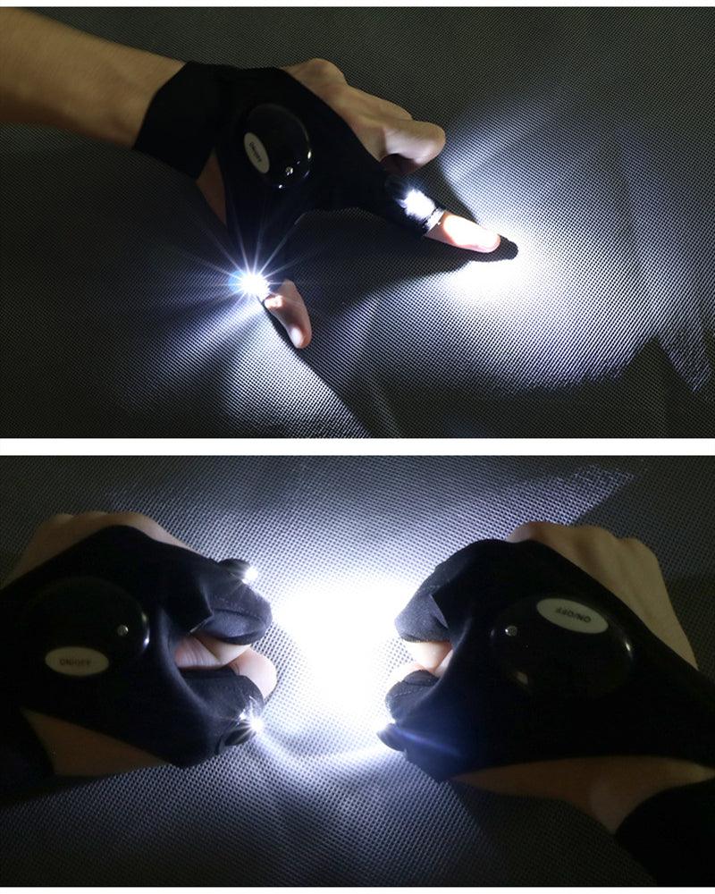 LED šviečianti pirštinė