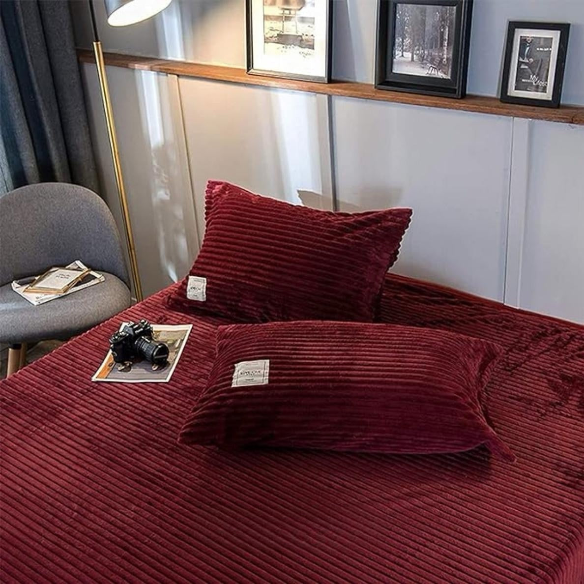 Aksominės vilnos audinio antklodės užvalkalas | Reguliuojamas patogumas kiekvienam metų laikui, stilingas ir minkštas