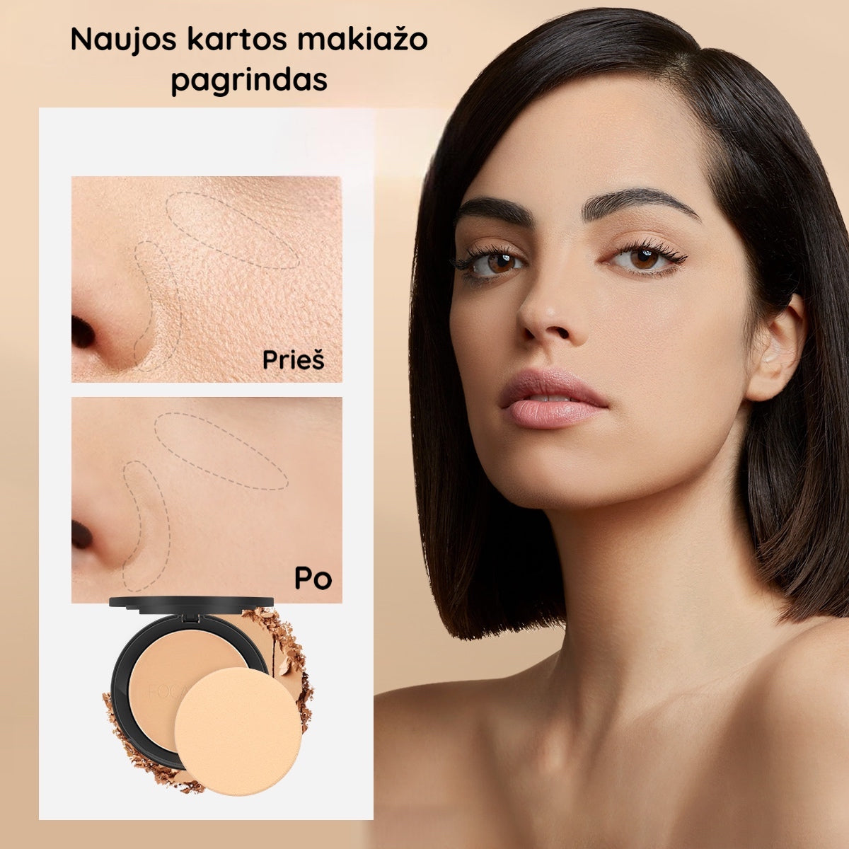 Spalvą koreguojantis pagrindas