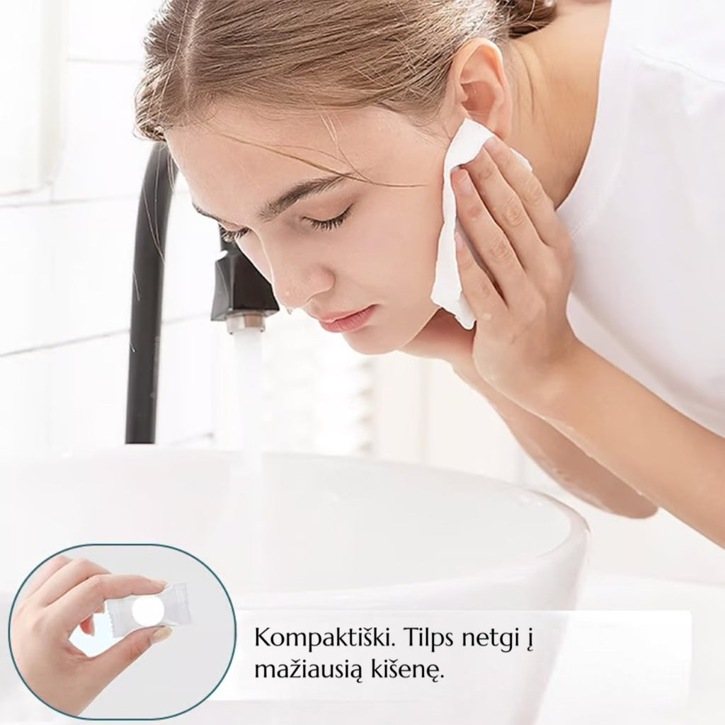 🌿 Kompresuoti rankšluosčiai tabletėse 🌿 (50 vnt.)