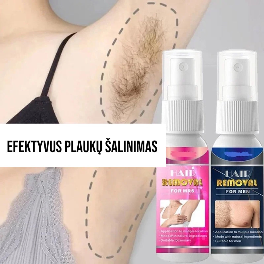Kūno plaukelių šalinimo purškalas - atsikratykite plaukų akimirksniu!