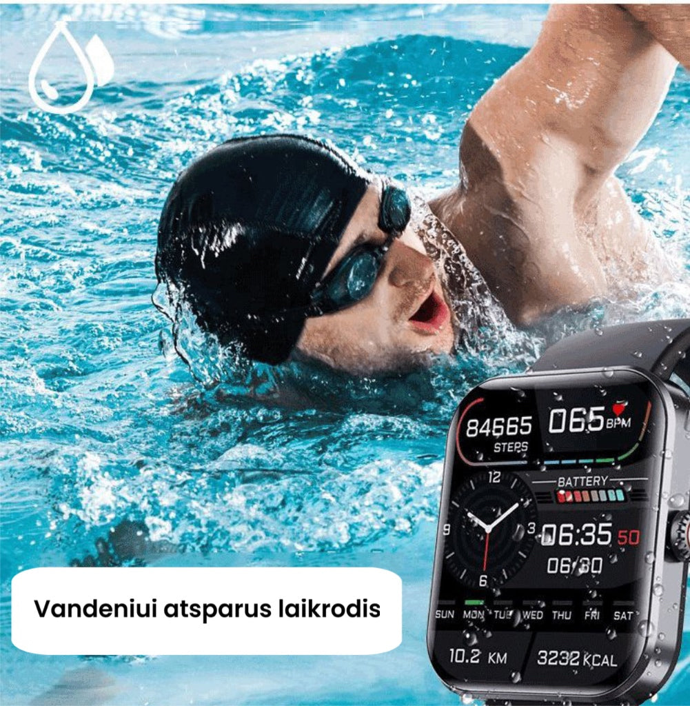 Madingas išmanusis laikrodis su „Bluetooth\ funkcija"