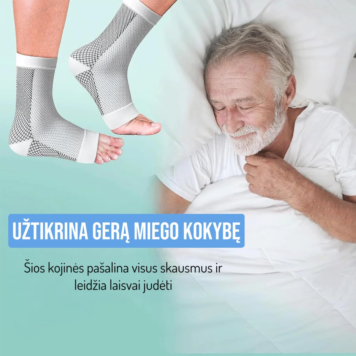 Ortopedinės \Neurosocks\" kojinės - patinimą ir skausmą malšinančios kojinės"