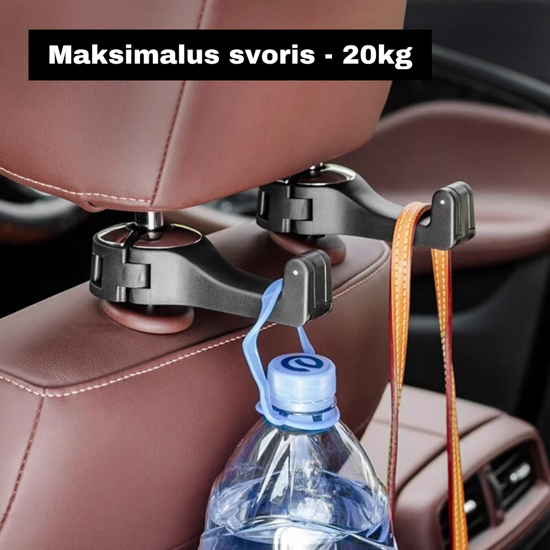 Reguliuojamas kabliukas automobiliui