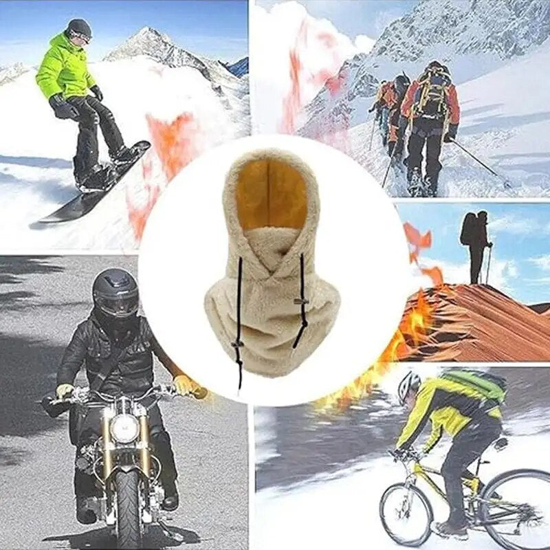 Šilta veido kaukė su gobtuvu