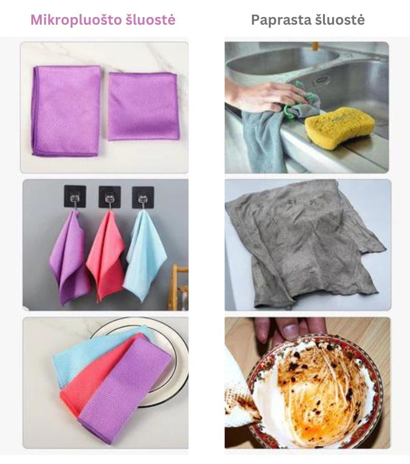 Mikropluošto šluostės (5 vnt.)