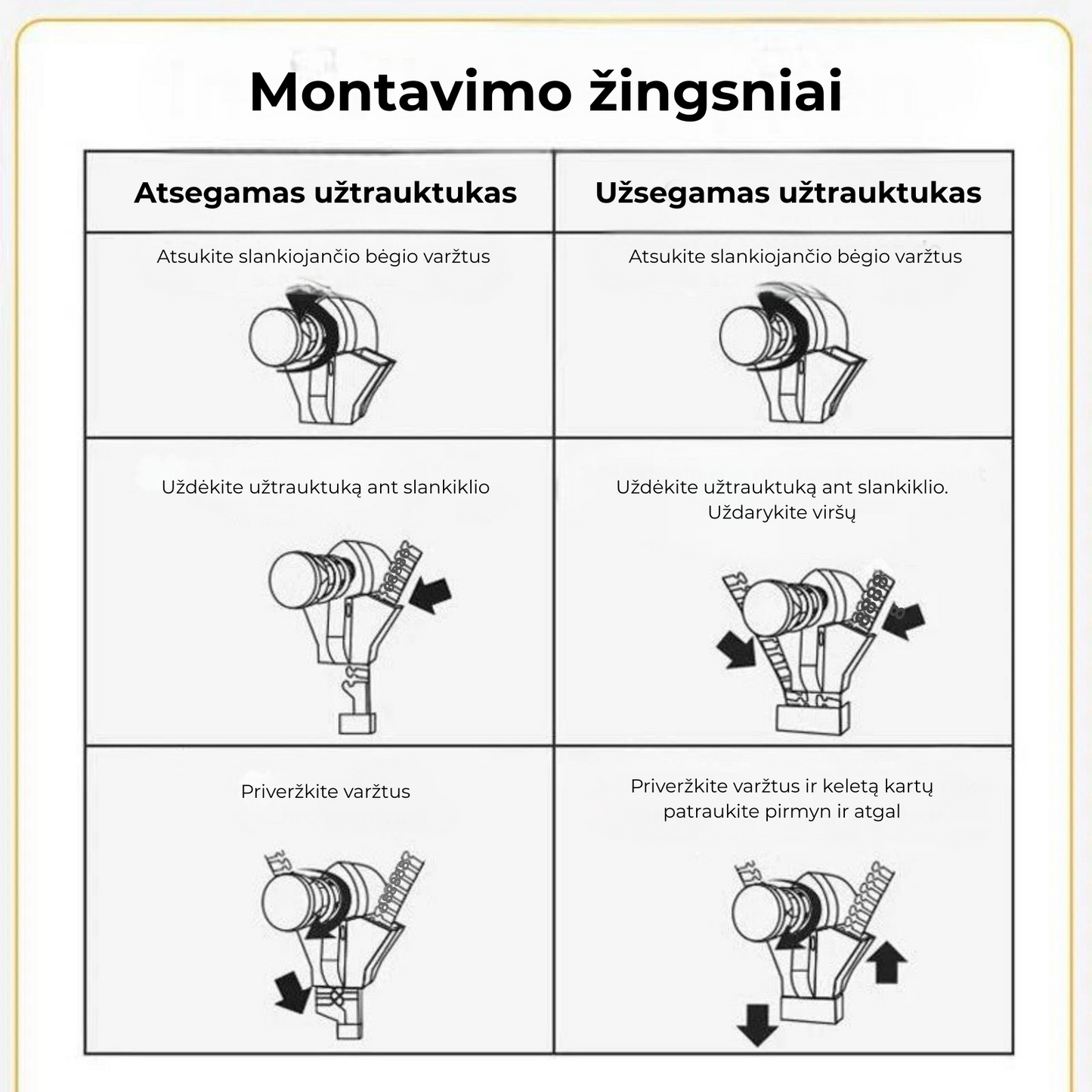 Kokybiški užtrautukai rūbams (6 vnt.)