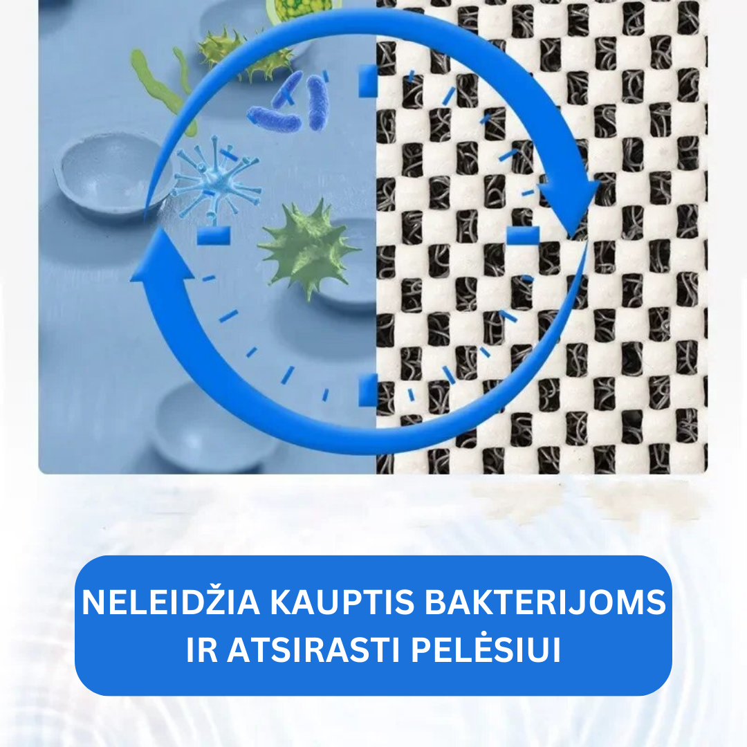 Slydimui atsparus vonios kilimėlis