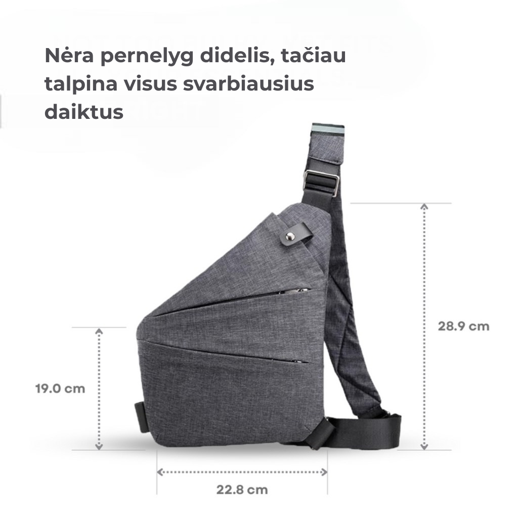 Kelioninis krepšys nuo vagysčių