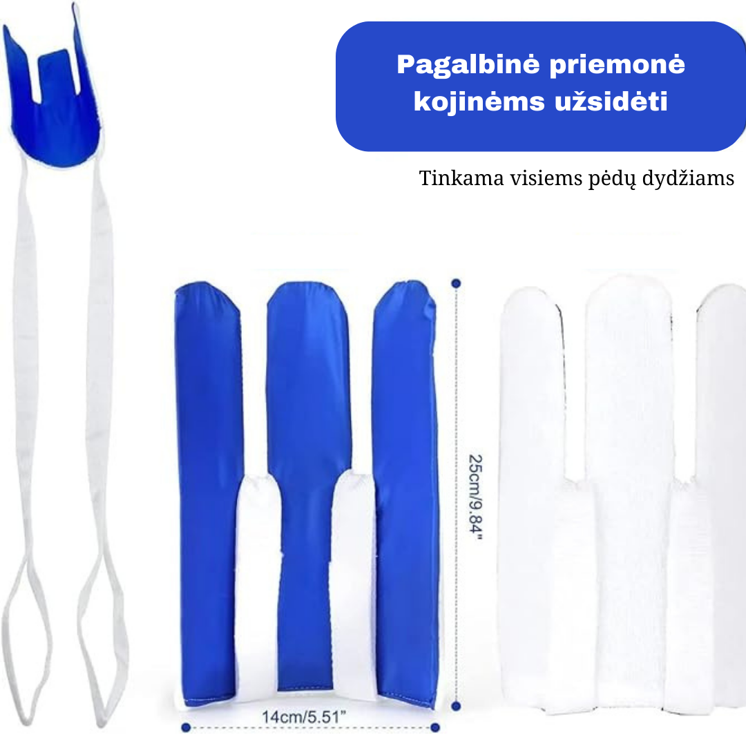 Pagalbinė priemonė kojinėms užsidėti