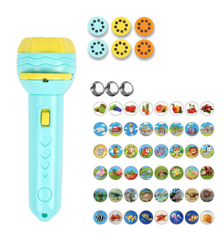 Projektoriaus žibintuvėlis su smagiais piešinėliais