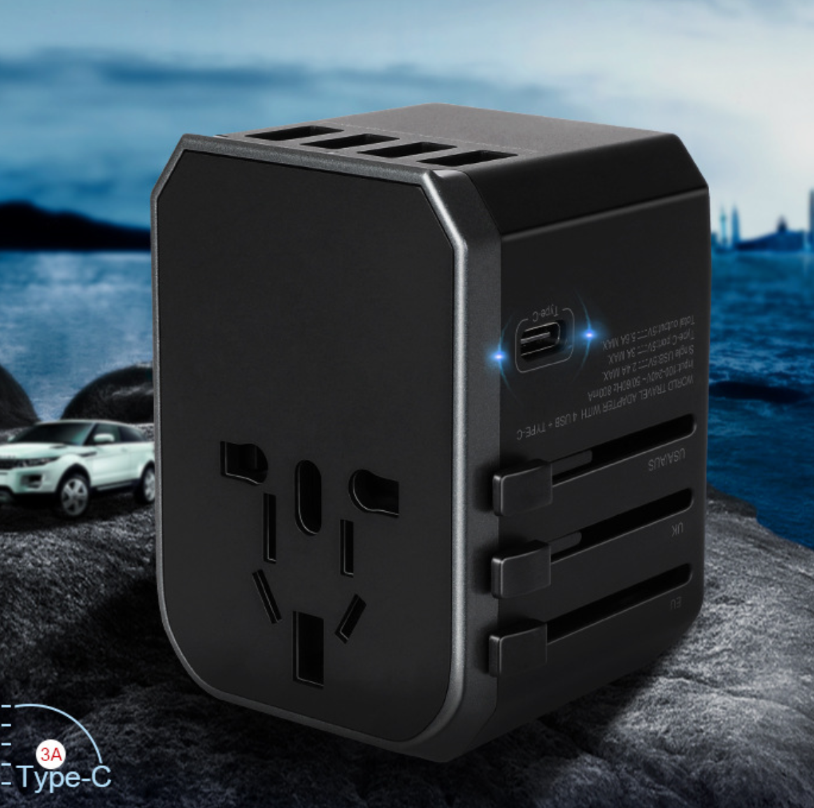 Universalus kelioninins USB adapteris