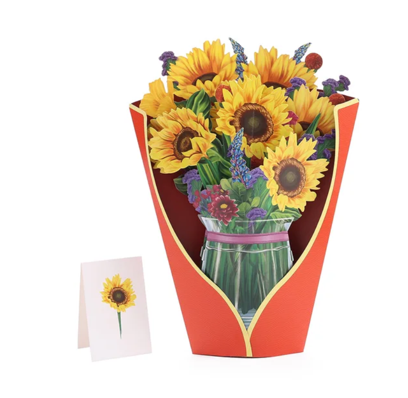 3D išsiskleidžianti puokštės atvirutė