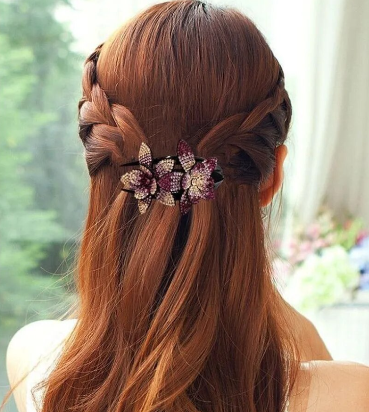 Gėlėtas plaukų segtukas