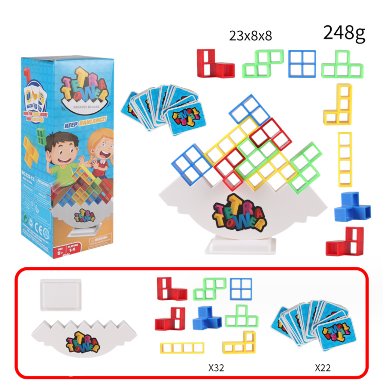 Tetris griūnantis bokštas: smagus žaidimas visai šeimai!
