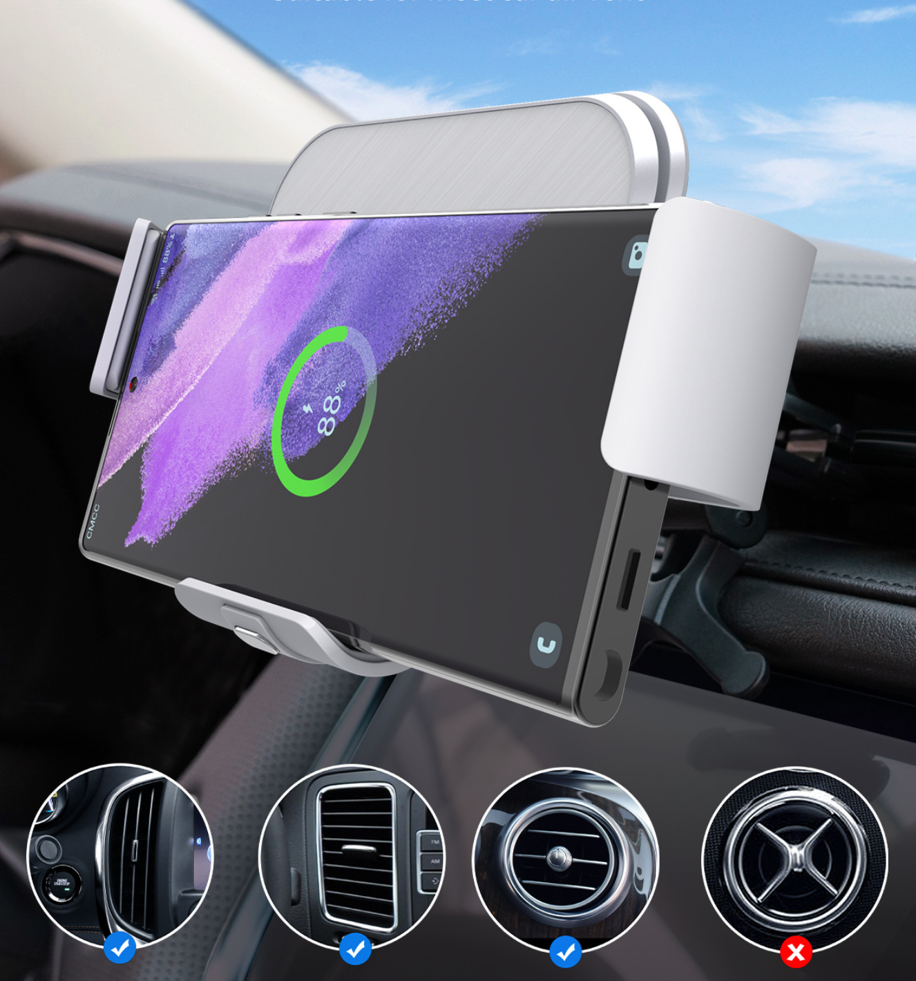 Išmaniųjų įrenginių pakrovėjas automobiliui