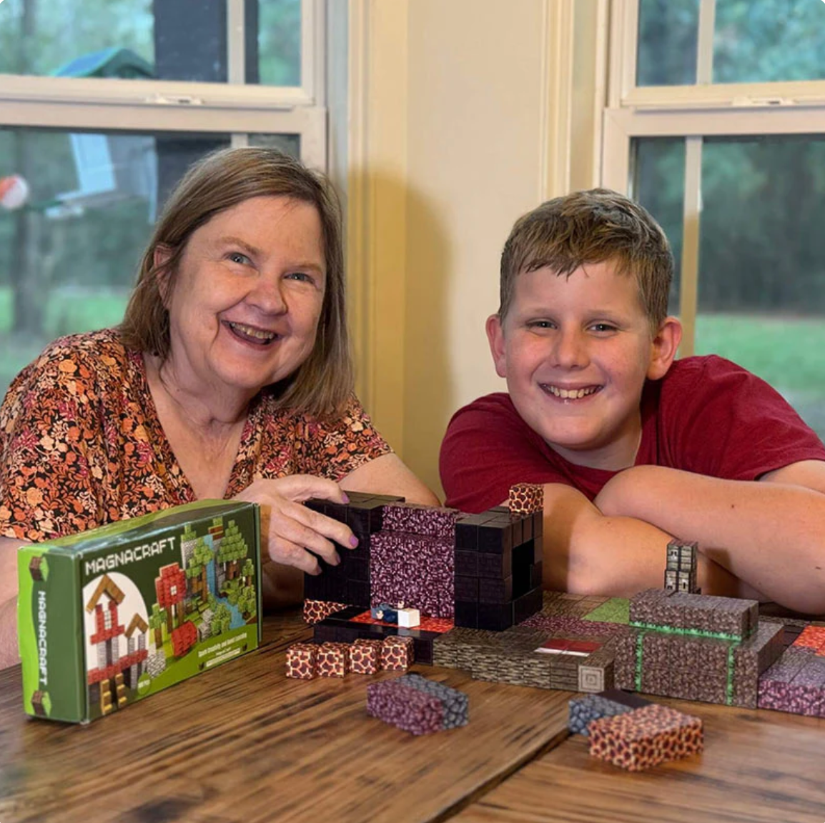 MiniCraft™ Magnetiniai statybiniai kubeliai - mokymasis ir kūrybiškas žaidimas