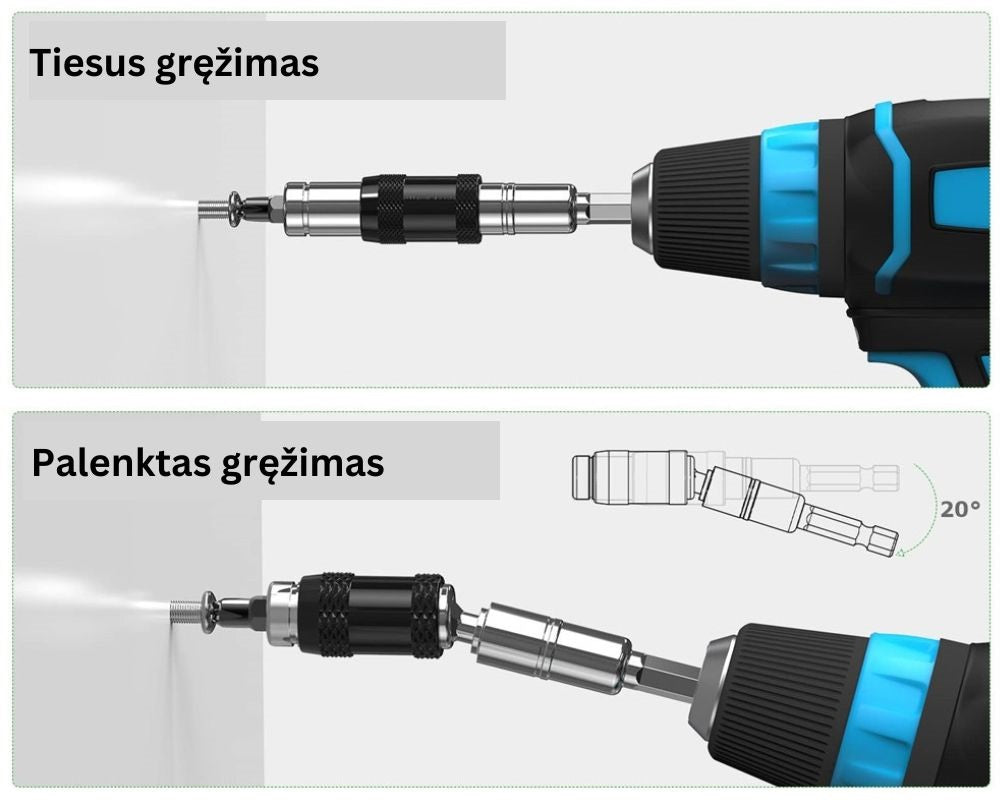 Magnetinis sukamasis grąžto laikiklis (2vnt)