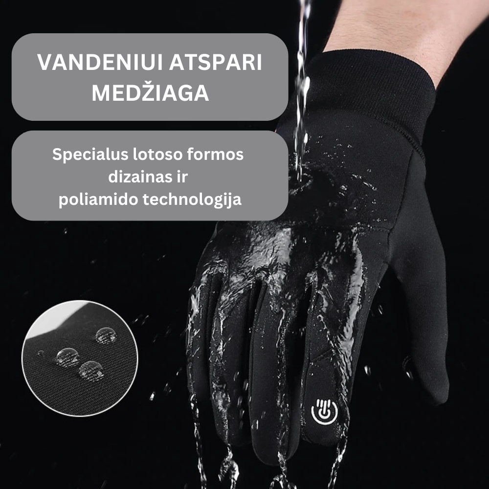 Termo pirštinės liečiamiems ekranams